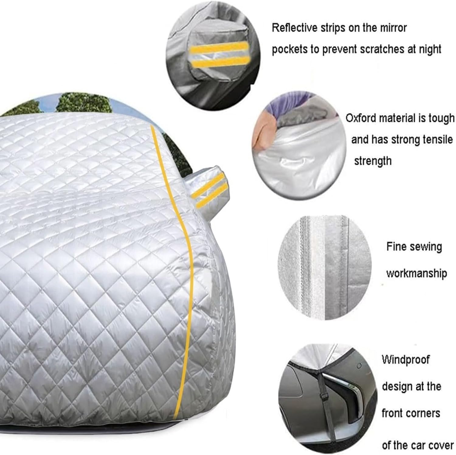 Hail Protector Car Cover Compatible with GMC Terrain SLE 2024, Custom Fit, All Weather Protection Hail Proof Car Covers for Outside Storage,with Reflective Strips,Thick Cotton