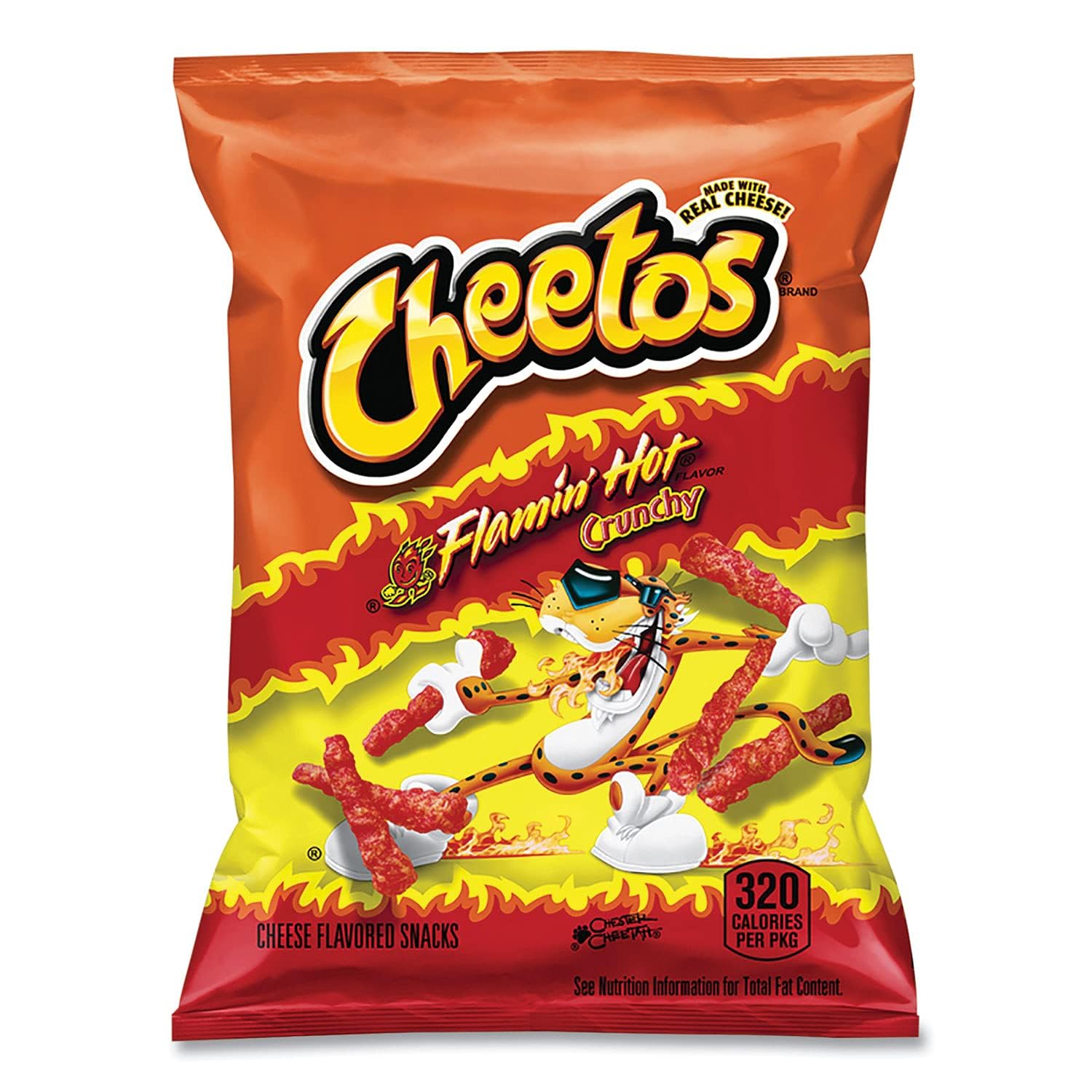 Cheetos Flamin' Hot Crunchy Cheese Flavoured Snacks, Made with Real Cheese, 320 Calories per Pack 226g (Product Of USA) Get Free Flavourito Kunafa Chocolate 20g From DECADENT FOODS-image-36