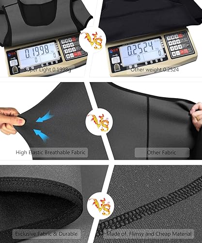Miniatura 10 de Chaleco de entrenamiento de neopreno para pérdida de peso, para adelgazar el cuerpo, sin cremallera