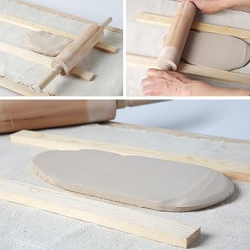 10pcs Pottery Clay Rolling Pin Thickness Guides Set, 3mm 5mm 7mm 10mm 12mm