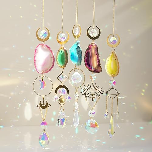 Miniatura 9 de Atrapasoles de cristal con prismas para ventana colgante, decoración de arco iris para interiores, búho, colibrí, mariposa, prisma, regalo, paquete