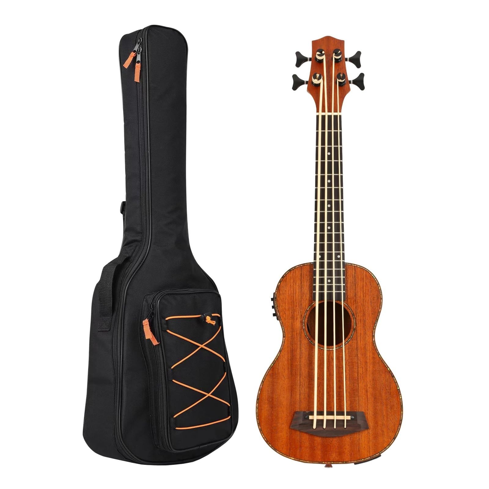 Ukulele Musikinstrumente 30 Zoll Elektrischer Ukulele-Bass, 4-saitige Ukulele-Gitarre, Saiteninstrument Mit Ukulele-Tasche
