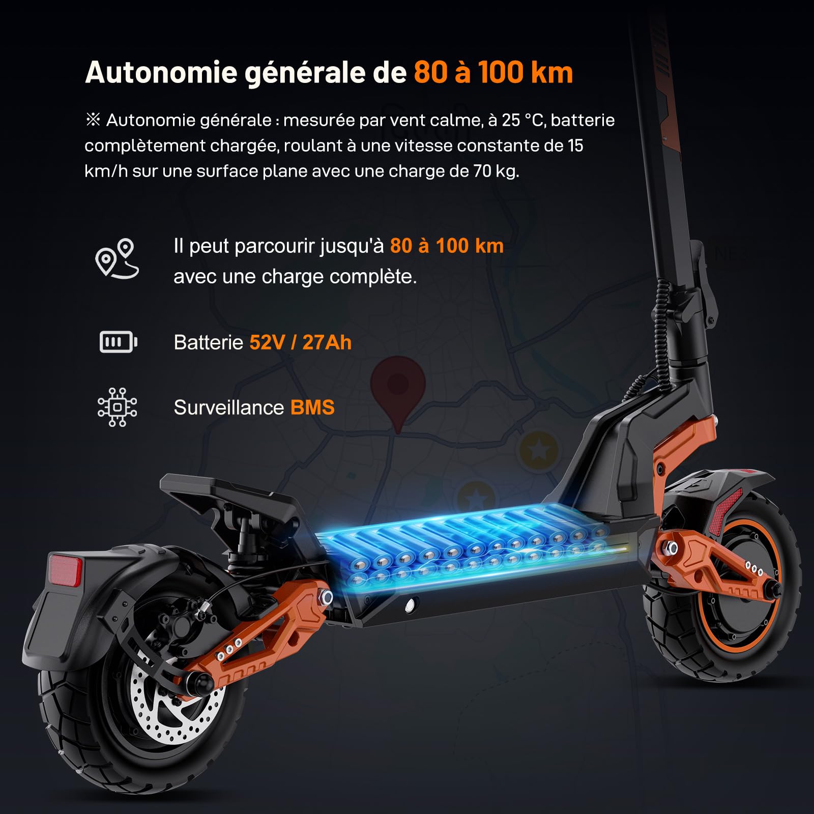 RCB D7 Max Trottinette Électrique Adulte,Moteur 3600W piek（1800W x2）
