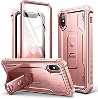 Vista 10 de Dexnor Funda para iPhone Xs Max, [Protector de pantalla y soporte integrados] Protección de grado militar resistente a prueba de golpes para iPhone