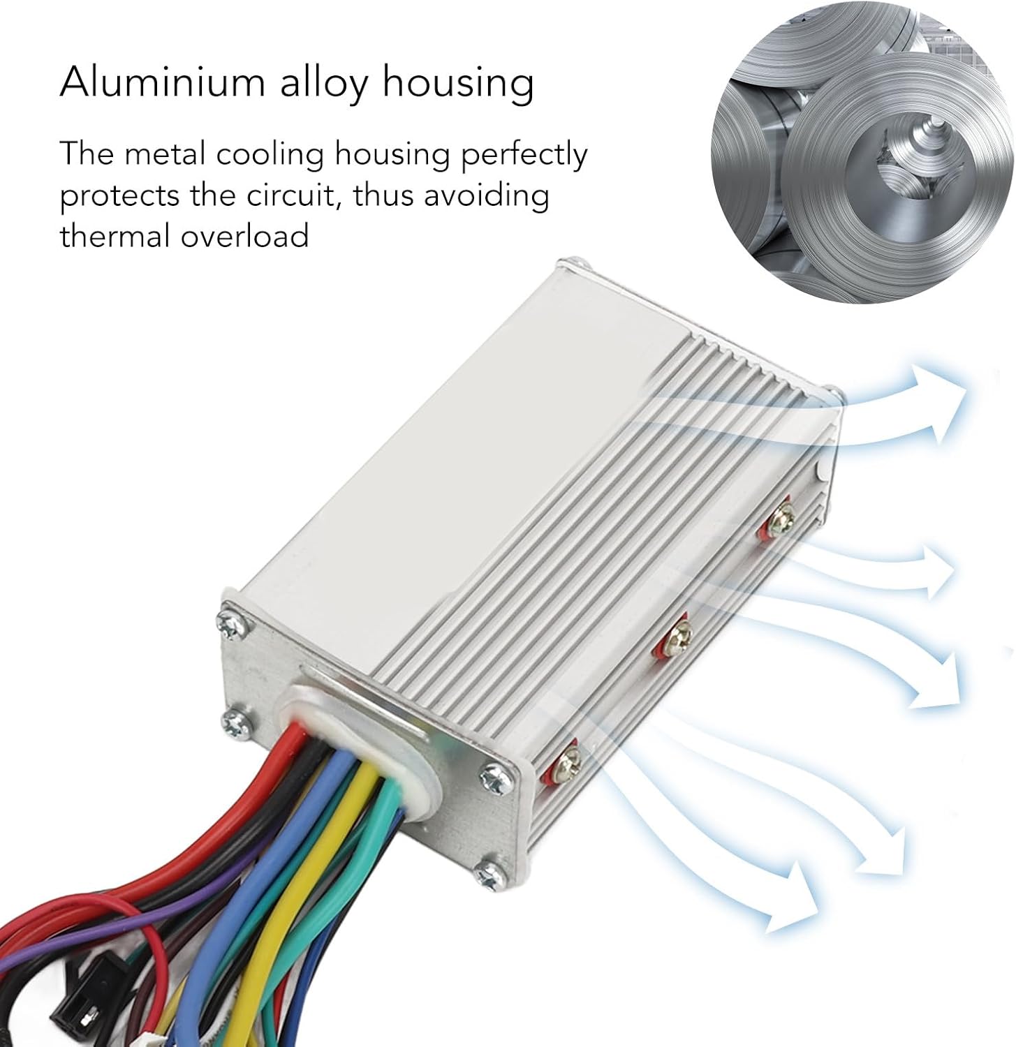 Brushless Motor Controller Kit, 500W for Electric Scooter 24V/36V/48V, LCD Display, Dual Drive System