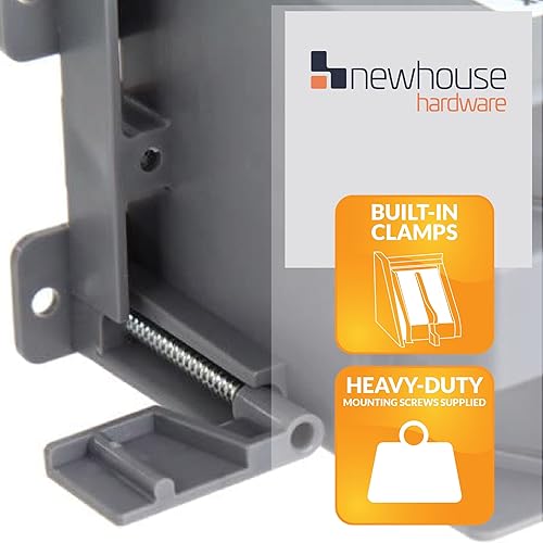 Miniatura 3 de Newhouse Hardware Caja de salida eléctrica de PVC de 1 banda (paquete de 48)  14 pulgadas cúbicas. Caja de conexiones de plástico para