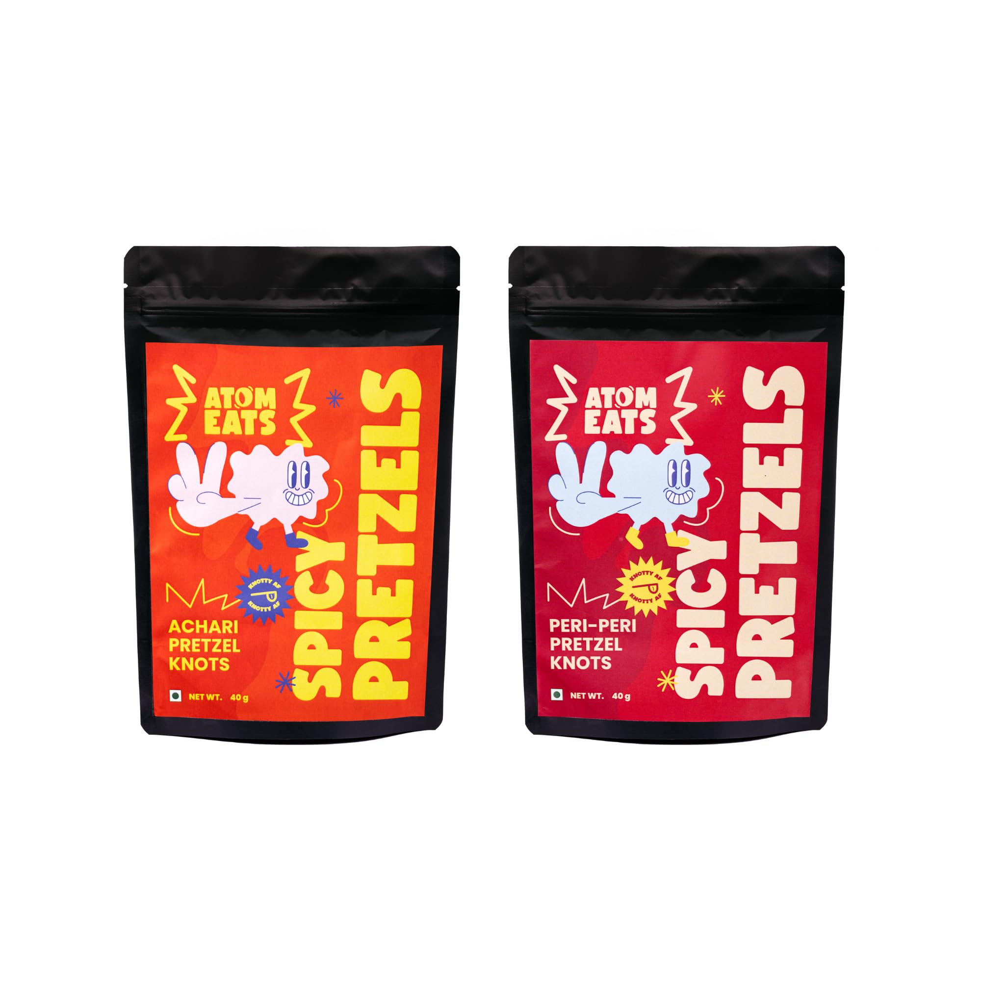 Atom Eats | Spicy Achari & Peri-Peri Pretzels Combo (Pack of 2) - 40g Each | Crunchy Namkeen, Chatpata Snack - Perfect for Travel, Parties, Movie Nights - Chatpata Flavor, Ideal for Namkeen Lovers (B0D2LDV9WR) Amazon Price History, Amazon Price Tracker