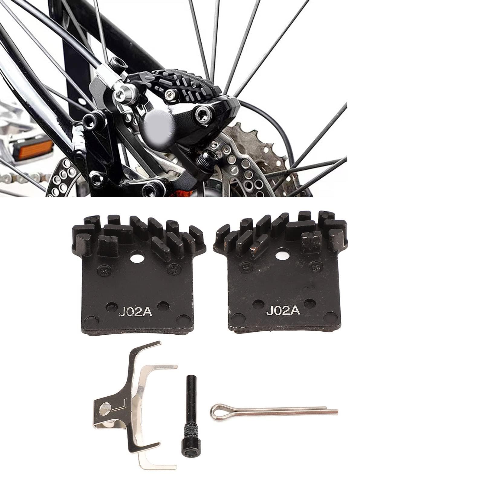 Plaquettes De Frein à Disque Métalliques J02A - Compatibles Shimano BR-M6100, M7100, M8100, Etc. - Haute Friction, Silencieuses