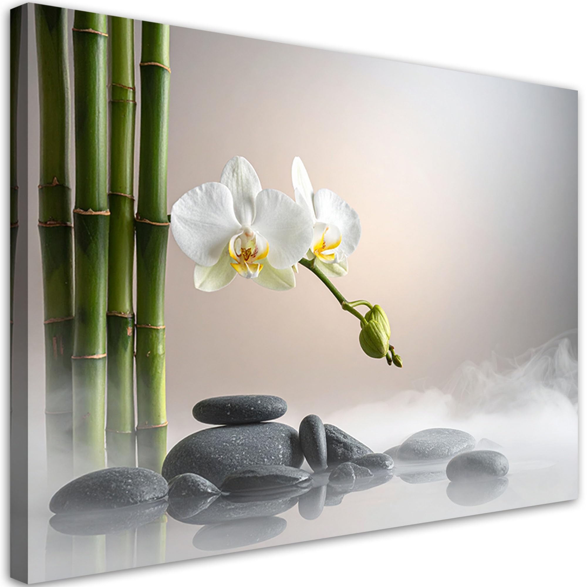 Feeby Cuadro de Flor de Orquídea y Piedras para Transmitir Paz en Tu Dormitorio 7