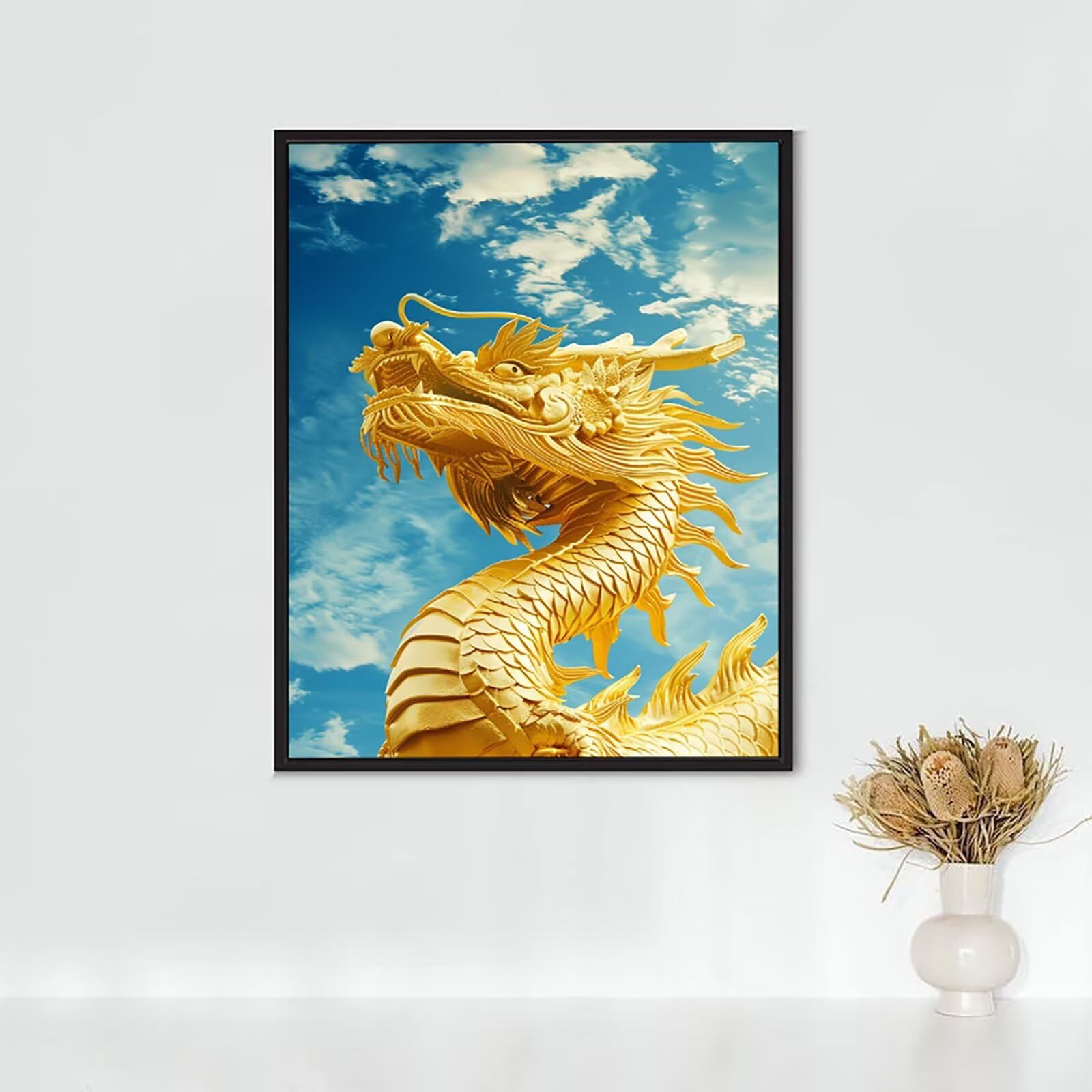 Diamond Painting Scultura, Diamond Painting Erwachsene Statua Bastelset, DIY Diamant Malerei Runder Vollbohrer Diamanten Kinder Malerei Stickerei Kreuzstich Dekoration, Geschenk 90x120 cm PJY9 0-U