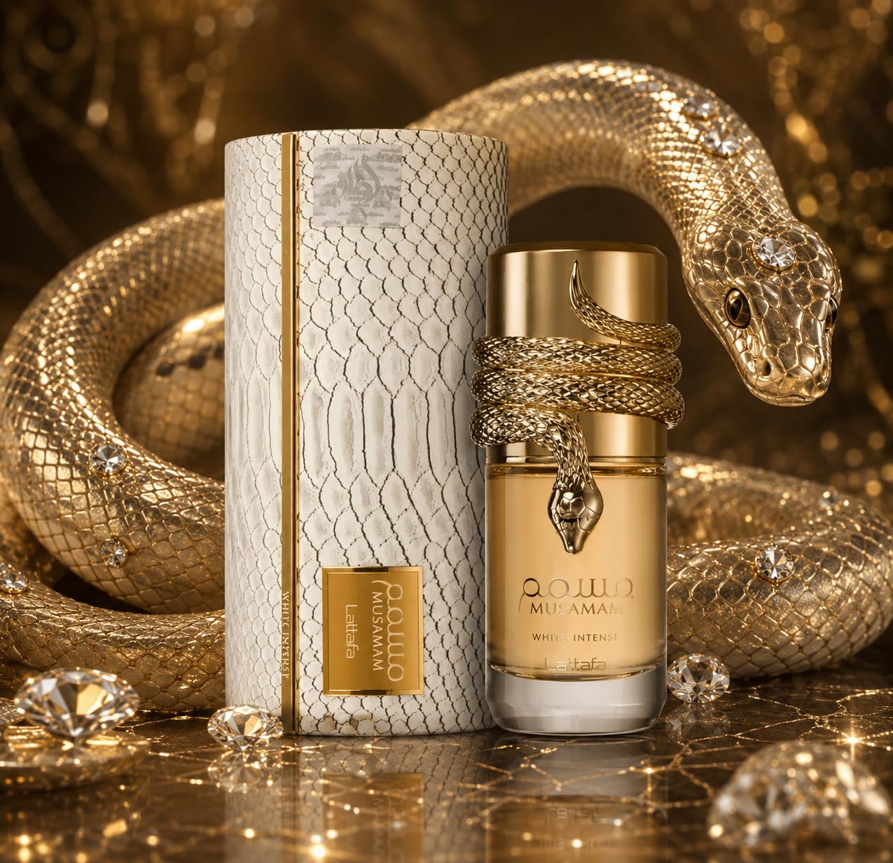 MUSAMAAM WHITE INTENSE Eau de Parfum 100ml - Profumo Unisex Arabo Fresco Persistente + Campioncino 5ml Omaggio