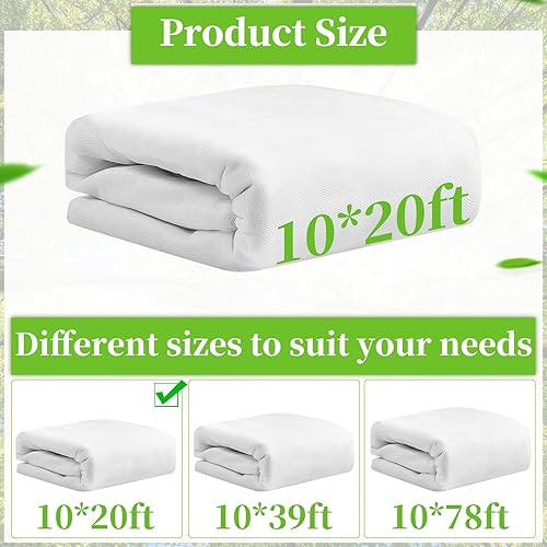 Miniatura 2 de RGQSUN - Mosquitera de 20x10 pies para jardín, malla de mosquitero, barrera de insectos, mosquitos, moscas, pájaros, protección contra animales,