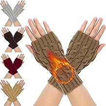 Winter Hand Gloves for Men and Women, Woolen Warmer Fingerless Mittens, Arm Warmers, Knitted Soft Thermal Gloves for Winter Wear - Multicolor