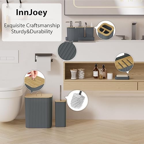 Miniatura 6 de Juego de accesorios de baño gris