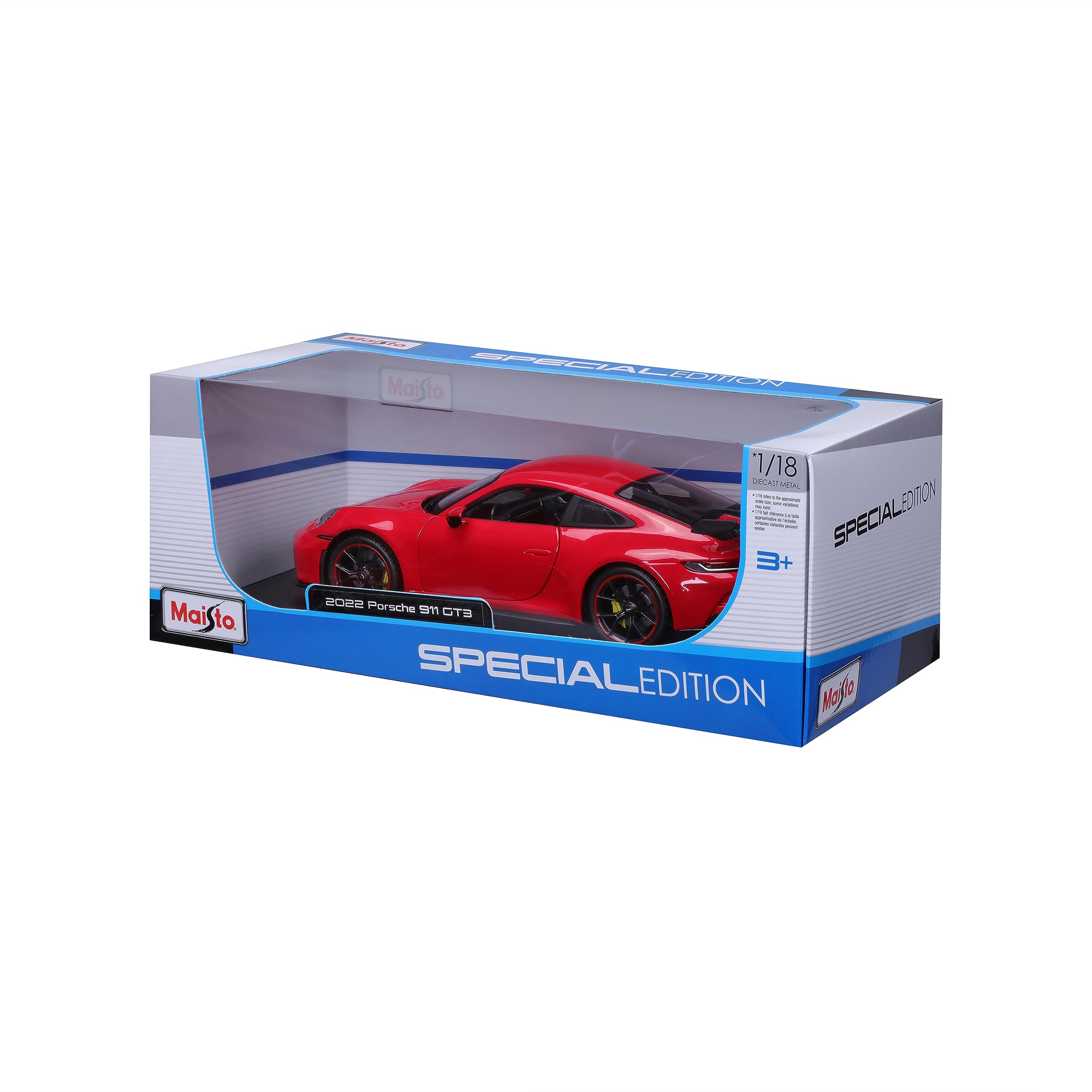 Maisto 536458R Porsche 911 GT3 2023 - Modellino auto in scala 1:18, colore: Rosso