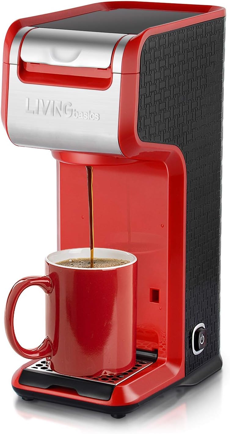 LIVINGbasics 2 in 1 Single Serve Coffee Maker Coffee Brewer, Compatible