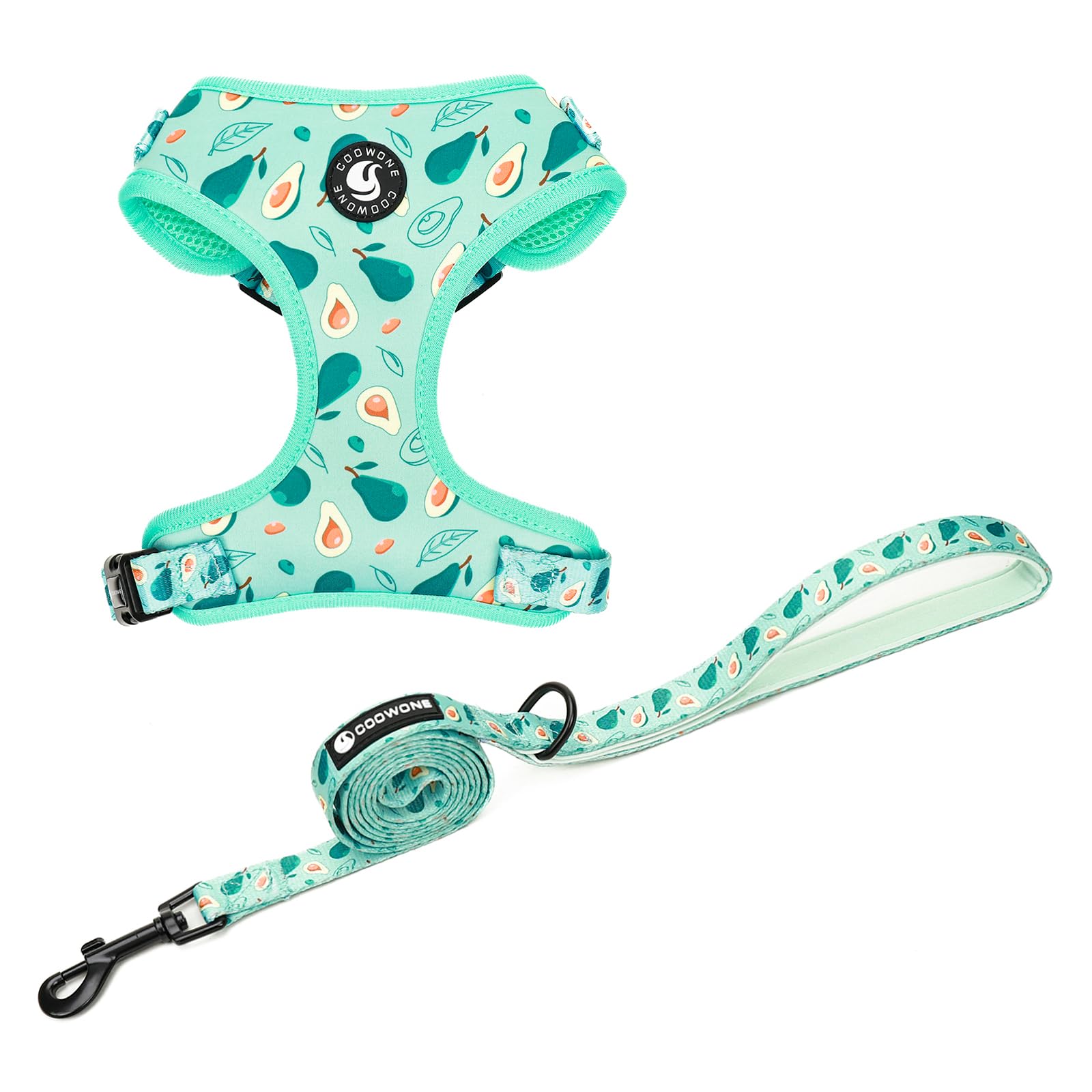 Dog Cat Harness and Leash Set, Puppia Soft Mesh Padded and Adjustable Puppy Vest Cute Dog Clothes Escape Proof Easy Walk Pet Accessories