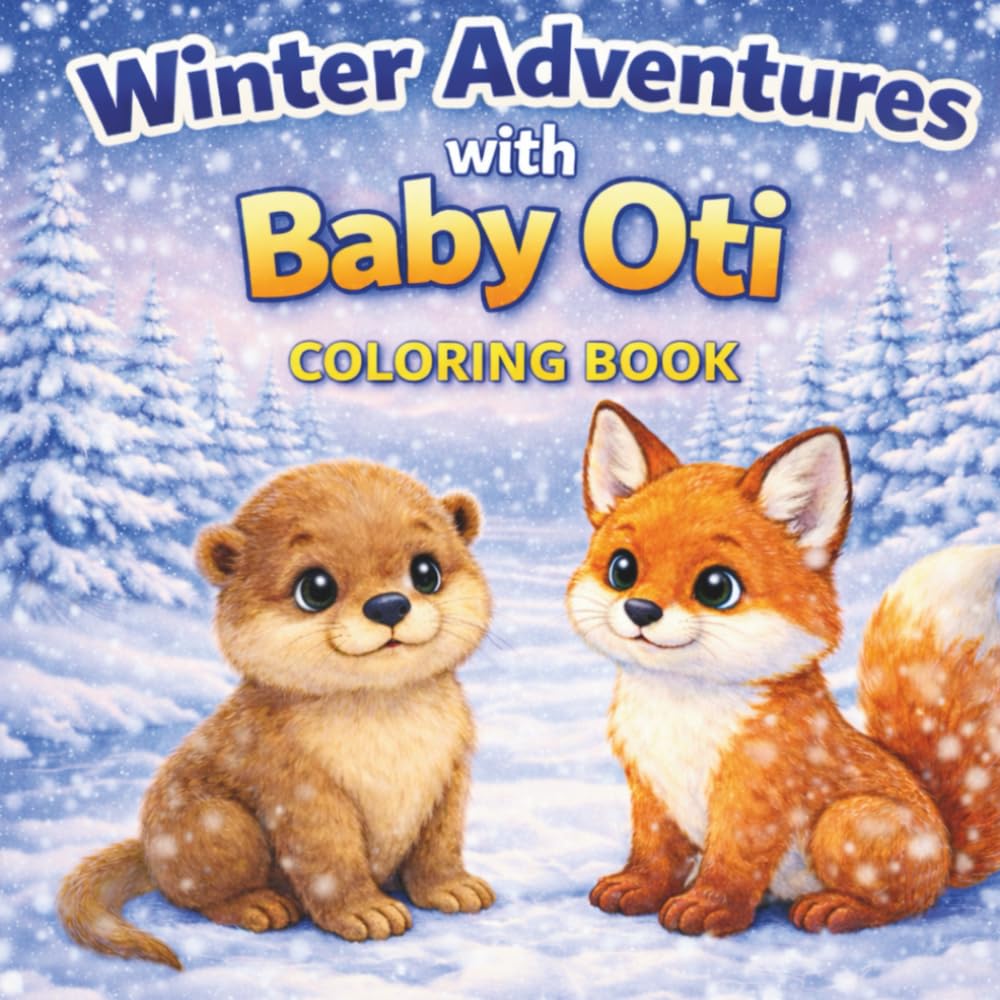 Winter Adventures with baby Oty. Colorng book (The Forest of Unique Little Ones)