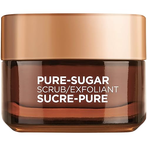 Exfoliante Pure-Sugar de L 'Oreal Paris para el cuidado de la piel. Nutre y suaviza. 1.7 oz