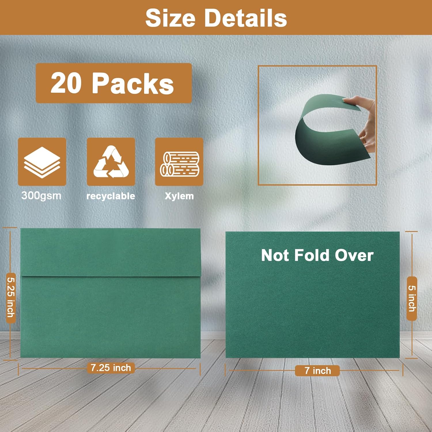 10 Assorted Colors Blank Flat Cards and Envelopes 5 x 7 Heavyweight Single Panel Cardstock and A7 Envelopes Printable Self Seal 20 Packs for Wedding Invitations, Birthday, DIY Greeting Cards - Image 2