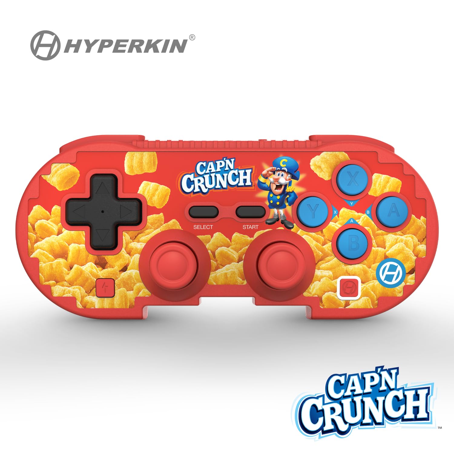Hyperkin Limited Edition Pixel Art Wireless Bluetooth Controller - Officialy Licensed - Cap'n Crunch Controller For Nintendo Switch 2 / Switch/Oled, PC, Mac, Android, iOS