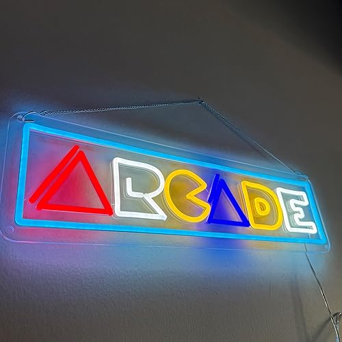 Miniatura 7 de Letrero de neón de arcade para decoración de pared, alimentado por USB, para sala de juegos, cueva de hombre, regalo de adolescentes de arcade, sala