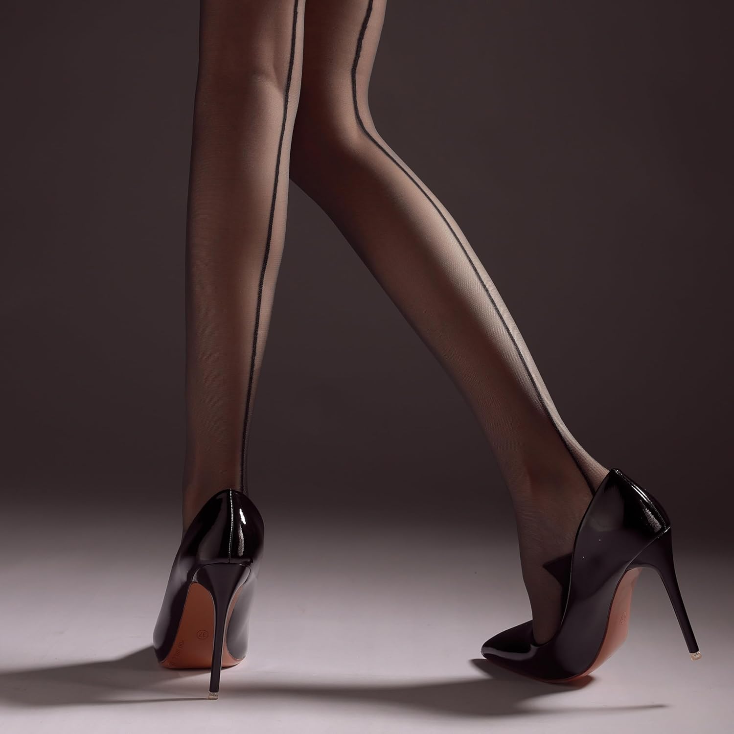 Women's 15D Sheer Pantyhose with Backseam & Cuban Heels High Waist Tights Plus Size up to 264lbs Ultra Stretchable Stockings - Image 8