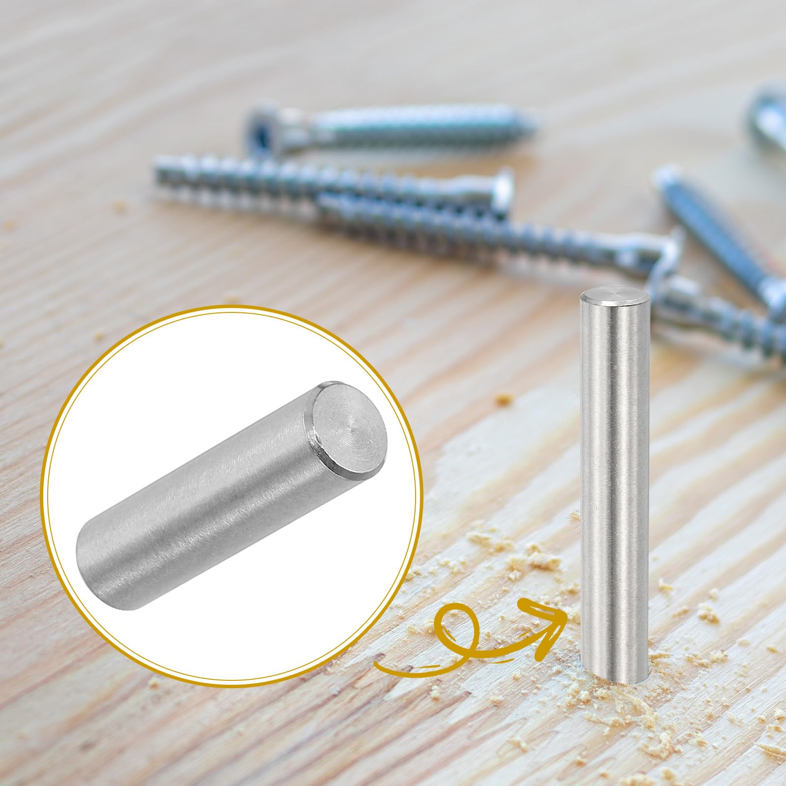 PATIKIL 8mm x 30mm Dowel Pin Stainless Steel - Image 4