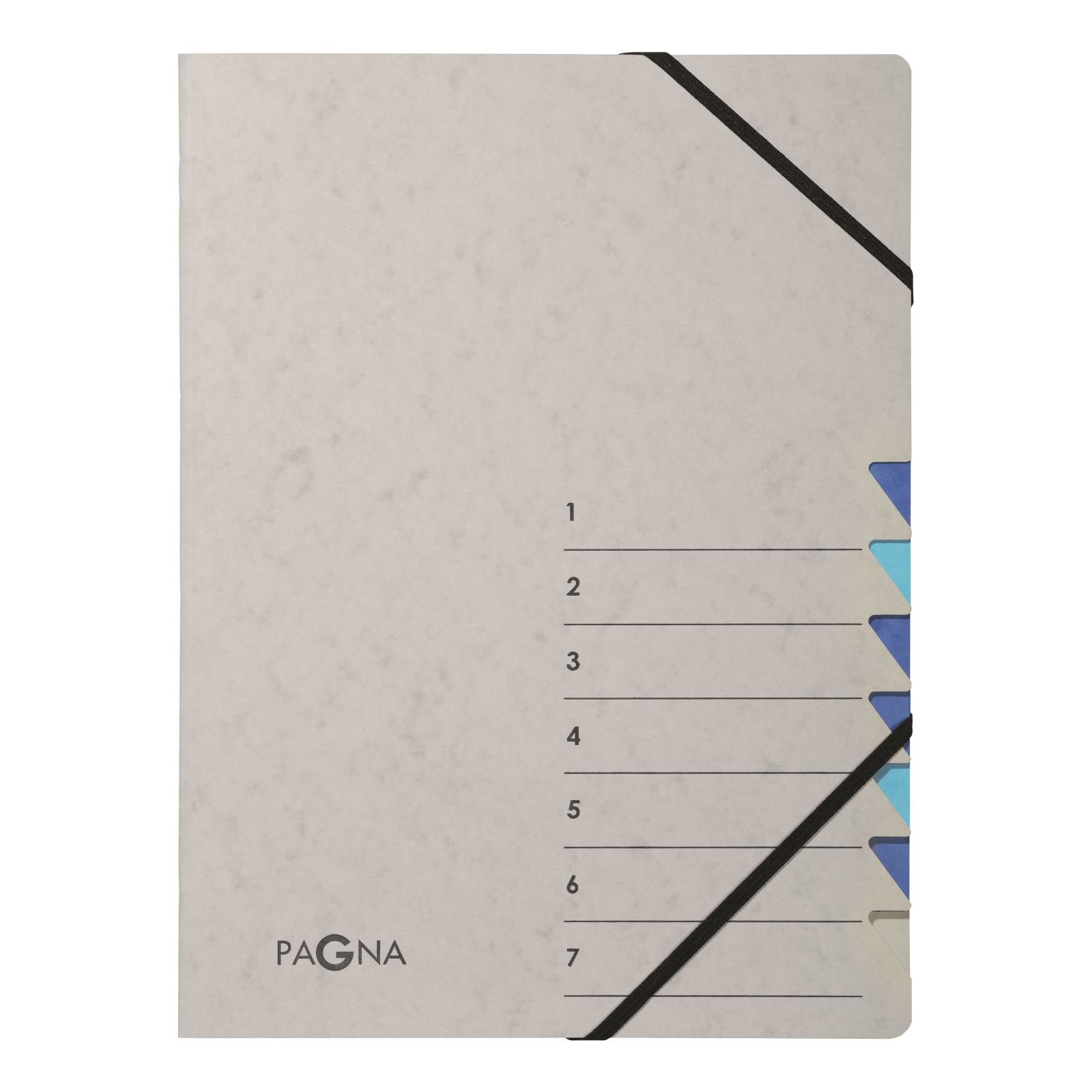 Pagna Document Wallet 7 Compartments Easy Grey 7-Piece Blue