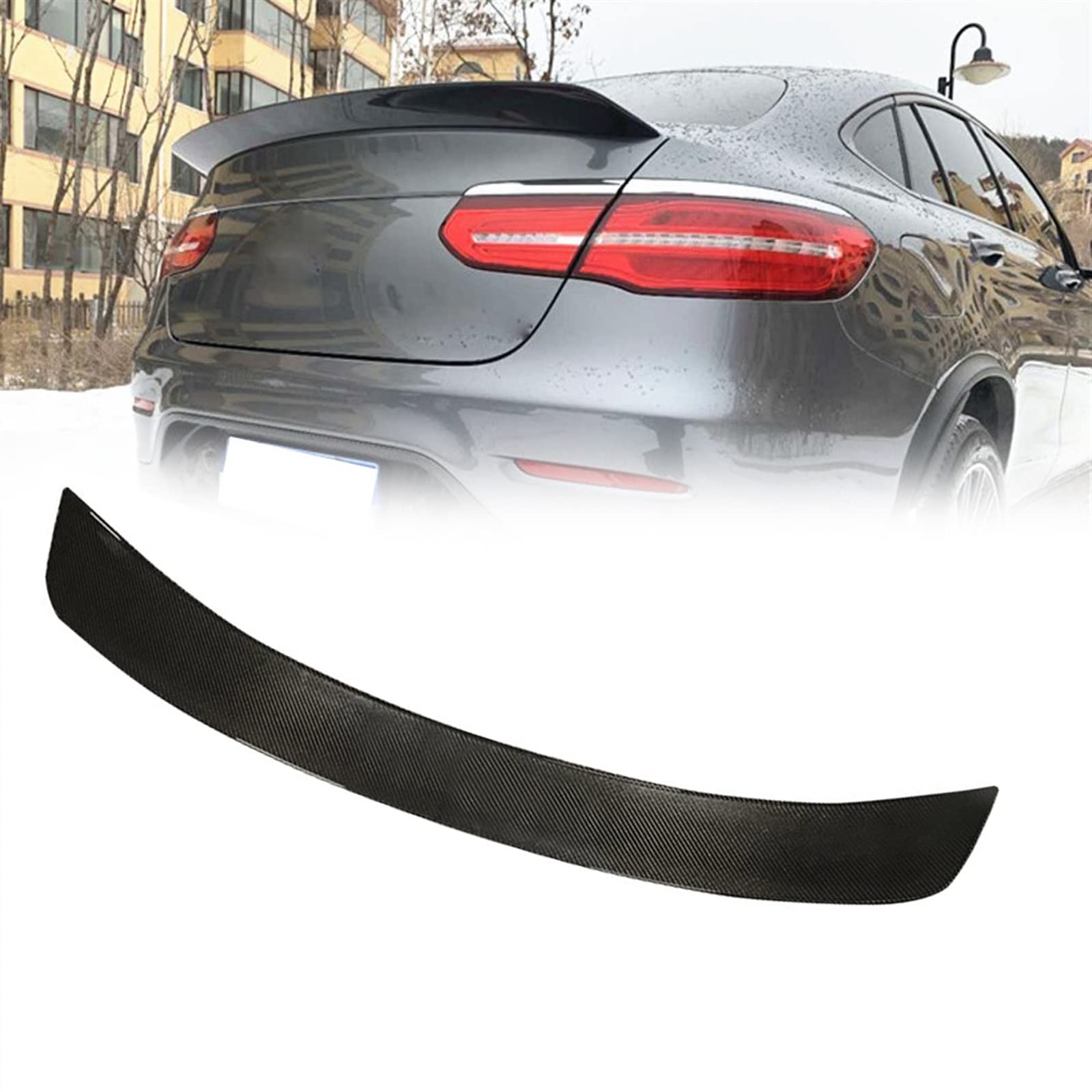 Becquet de coffre arrière en fibre de carbone véritable pour GLC AMG 2017-2019
