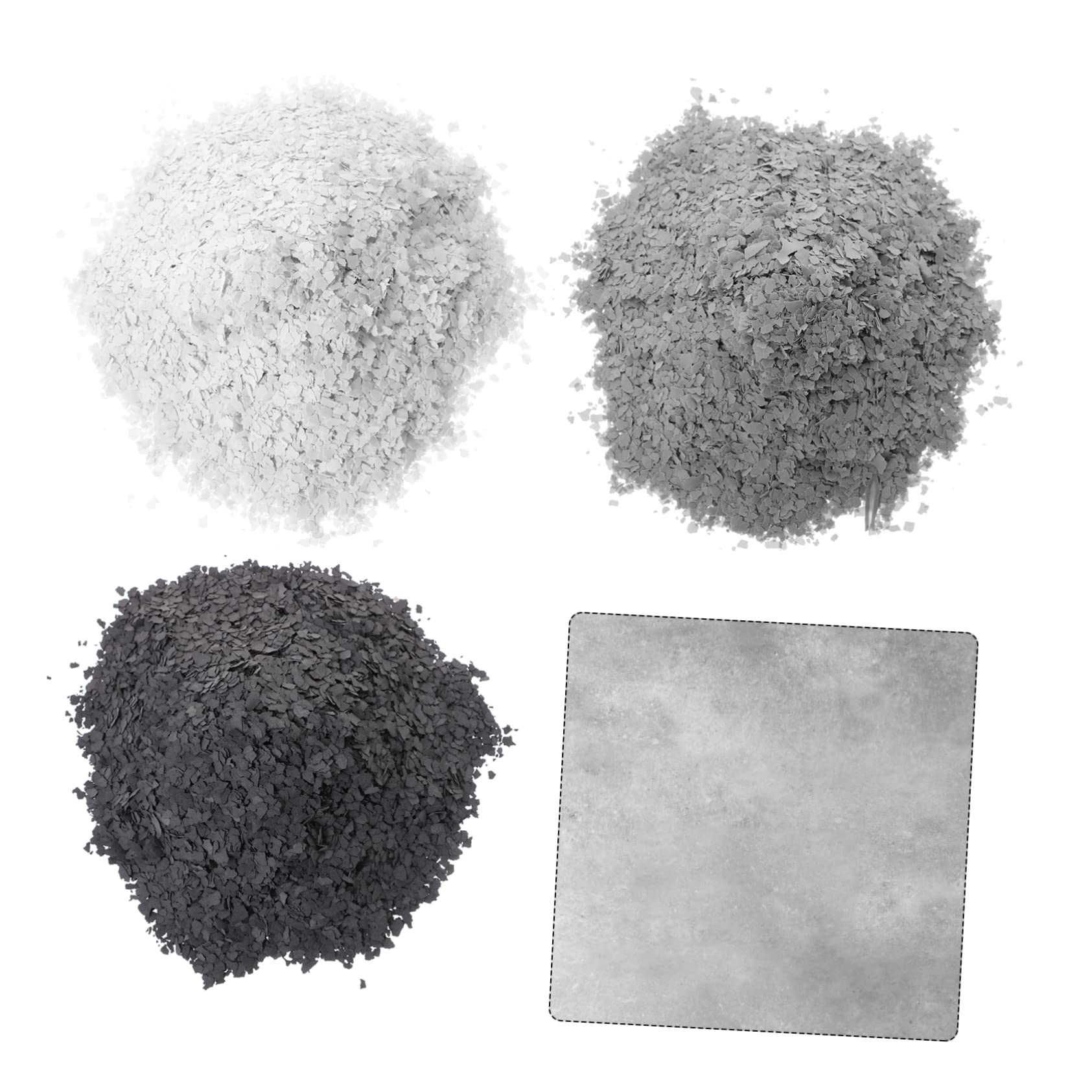 1kg Epoxid Bodenfarbe mit Natürlichen Farbchips Einfach zu Verwenden für Garagen und Lagerböden Überdeckt Flecken und Schmutz Effektiv