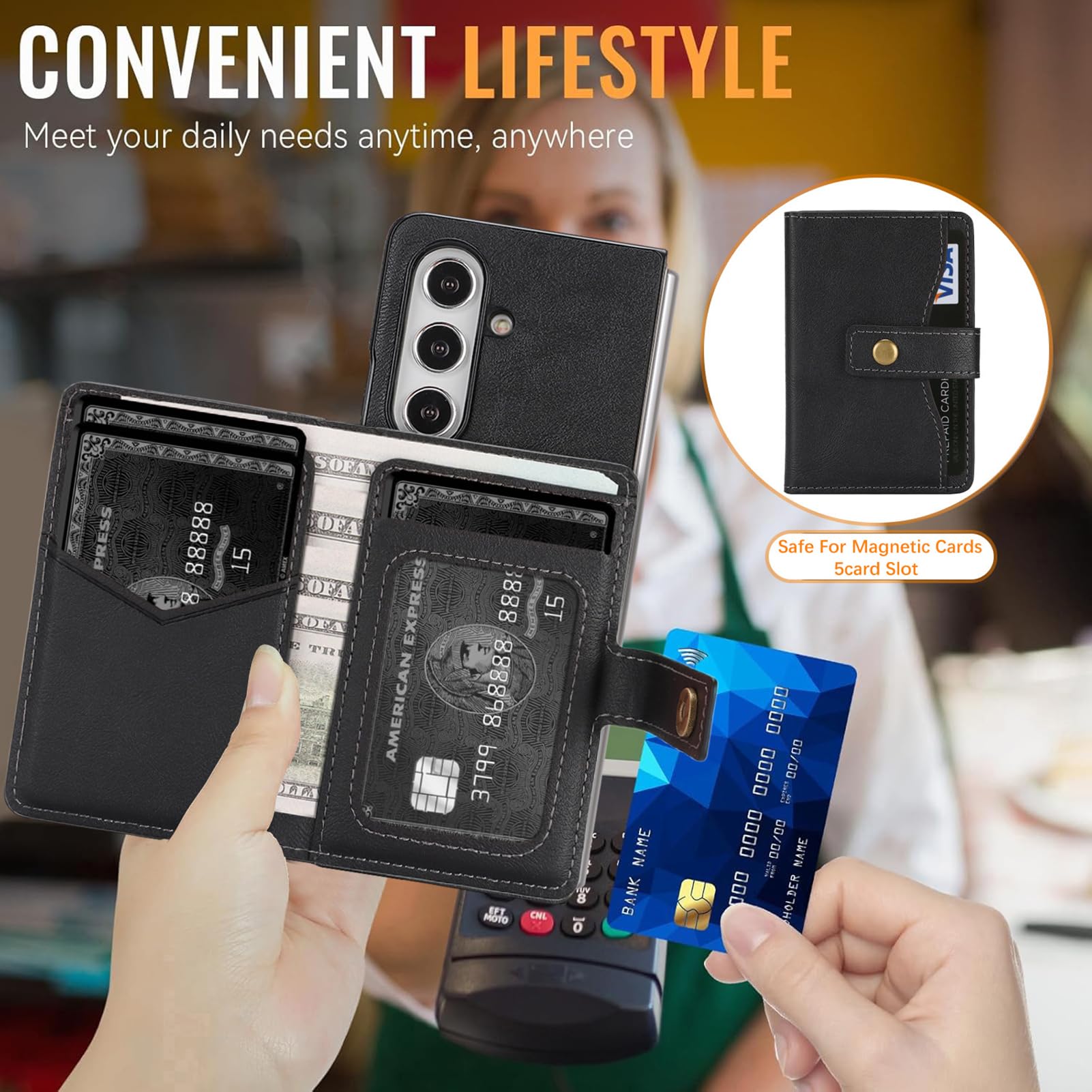 Custodia Pelle Per Samsung Galaxy Z Fold 8 Ultra, Carta Magnete