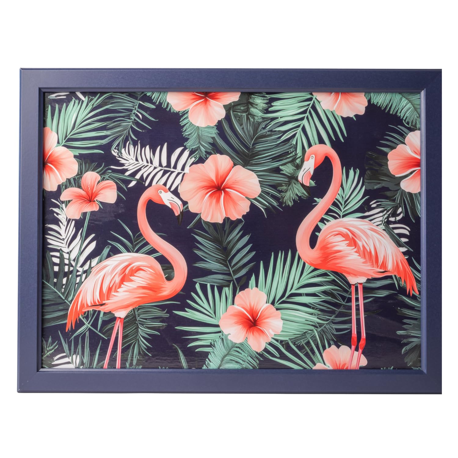 Fabfinds Flamingo Cushioned Lap Tray With Beanbag Base Comfortable Portable Serving Tray For Laptops, Meals & Crafts (Assorted Designs) 44Cm (Flamingo)