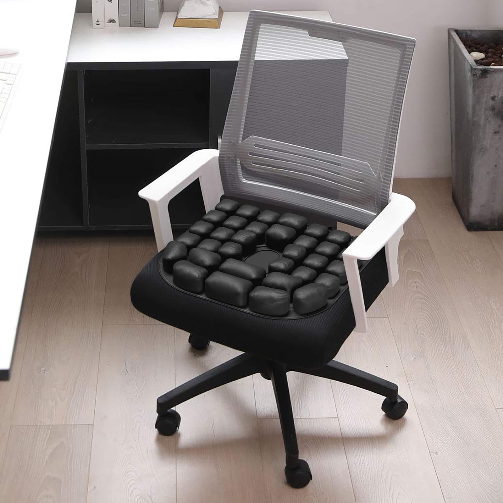 Cojín de Viaje Sondur, Cojin Antiescaras Cojín de Celda de Aire 3D, Cojín Inflable Portátil para Asiento de Avión, Asiento de Coche, Silla de Oficina, Silla de Ruedas