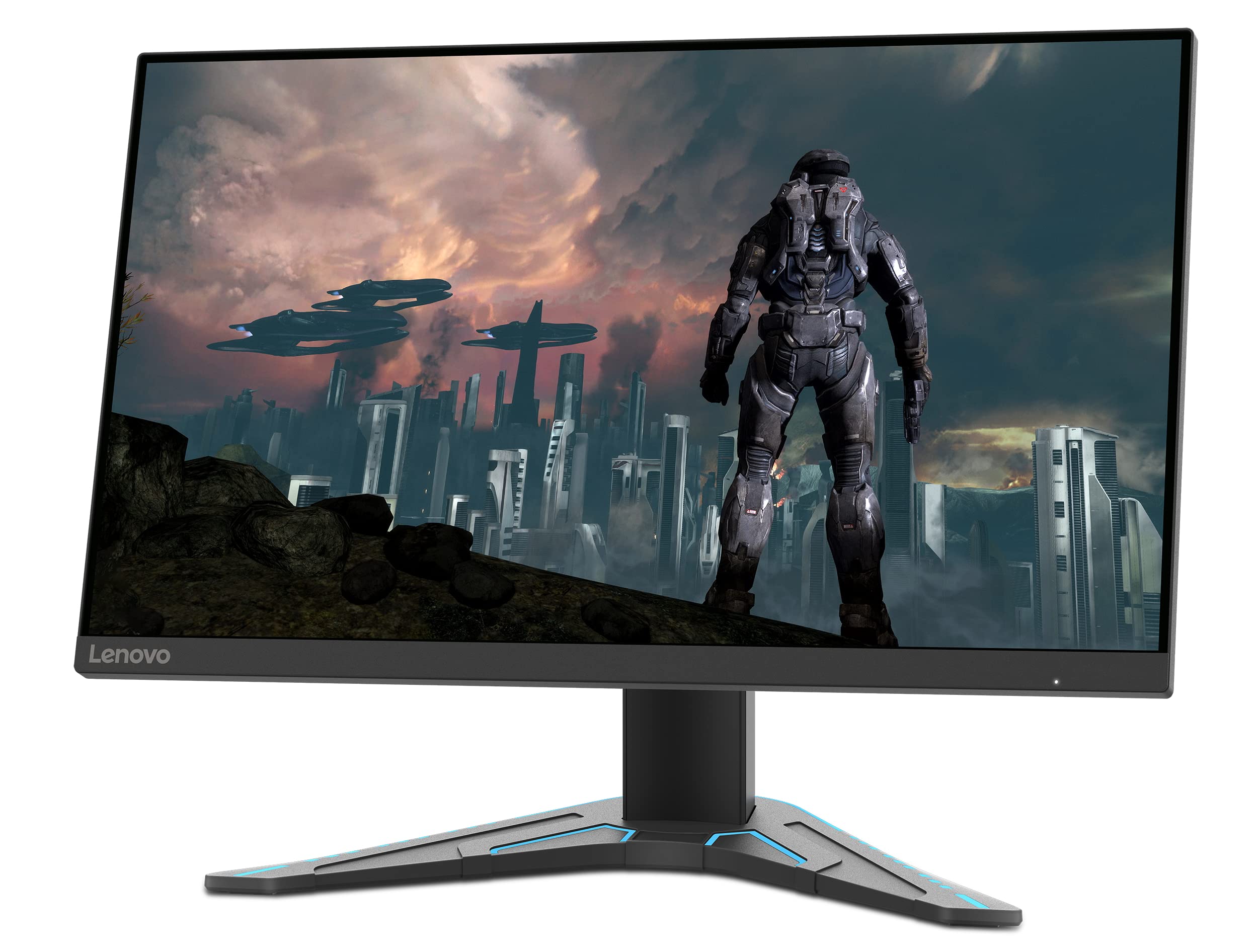 Lenovo G24-20 - Monitor do gier 23,8" (FHD, IPS, 144Hz, 0,5 ms, 2xHDMI+DP, kabel DP, FreeSync Premium, metalowa podstawa) Regulacja pochylenia/wysokości - czarny