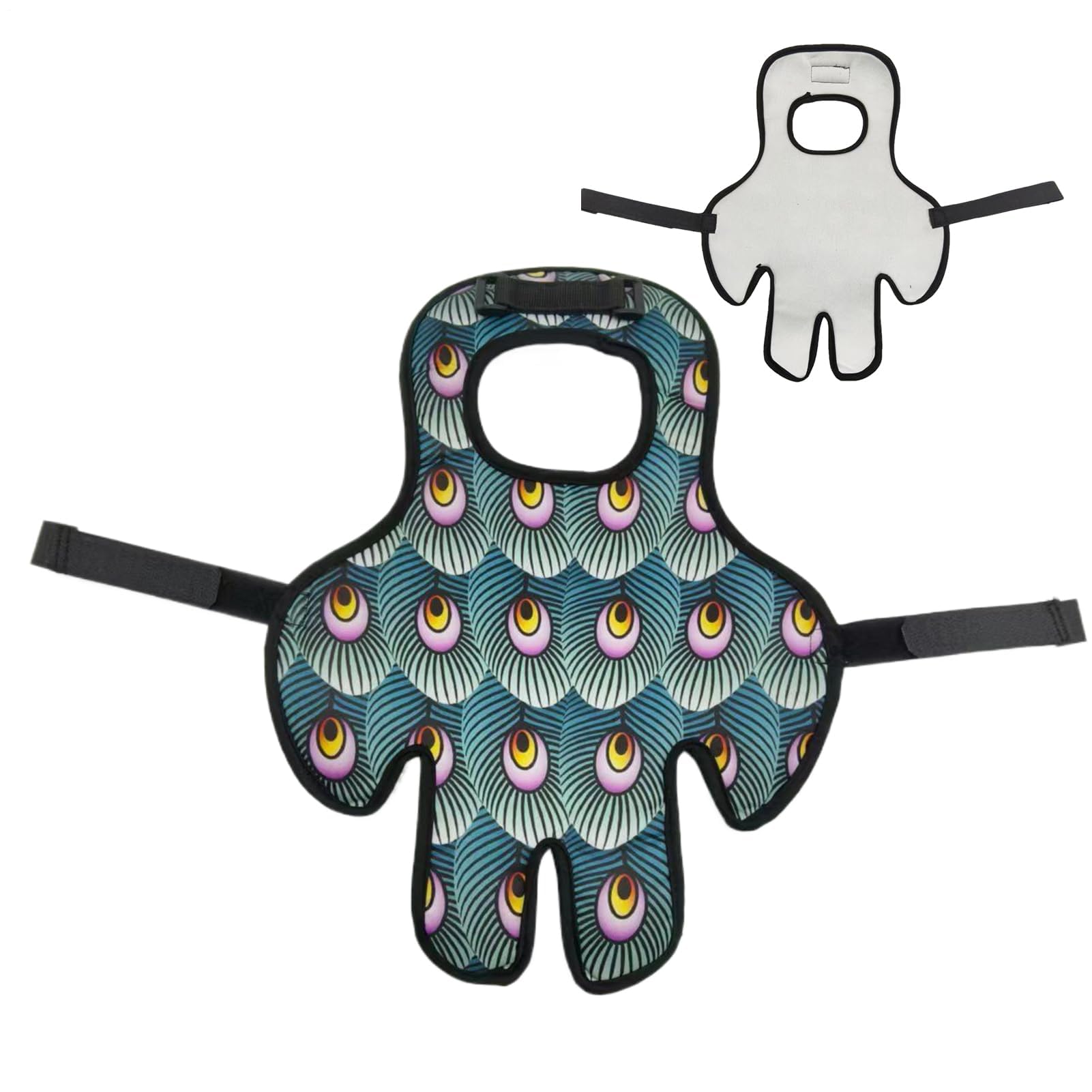 Muiltvoe Chicken Aprons for Hens, Waterproof Printed Poultry Mating Saddle with Adjustable Strap, Back Feathers Protection for Outdoor Garden, Backyard, Yard, Lawn, Indoor Farm