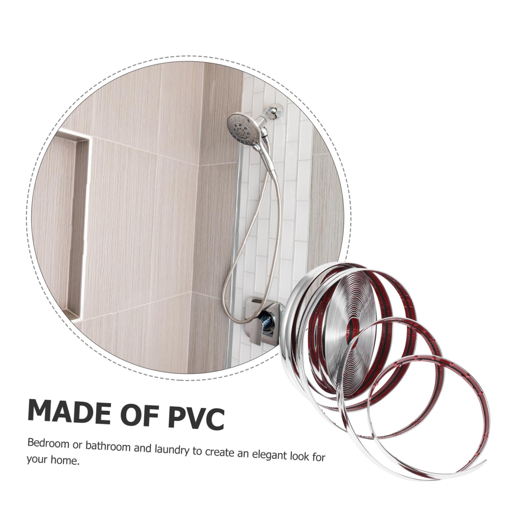 HOMSFOU Moldura de Esquina Flexible y Autoadhesiva de Pvc para Protección de Paredes, Decoración Elegante para Cocina y Sala de Estar, Fácil de Instalar sin Perforaciones