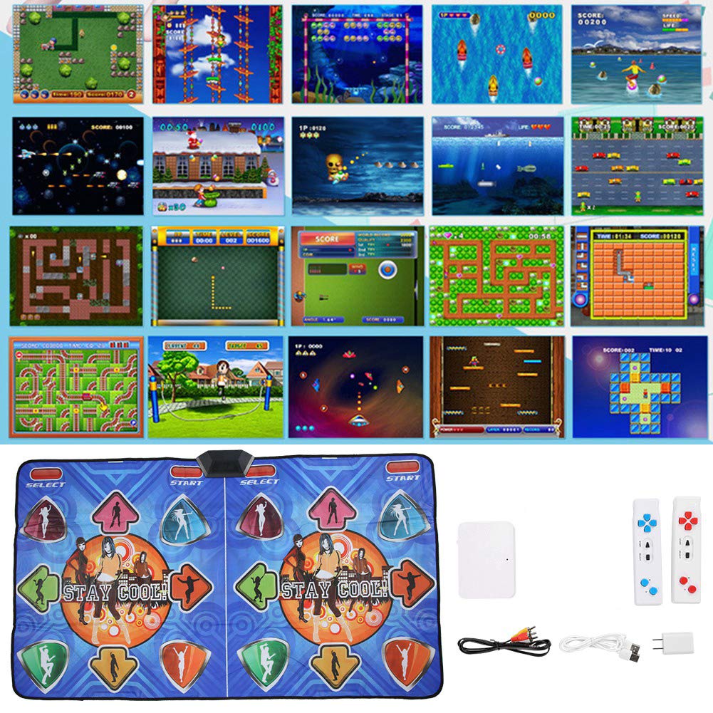 Tapis De Danse 2 En 1 TV/PC – Double, 100 Chansons, 65 Jeux, Antidérapant, 165x93 Cm – Pour Enfants Adultes