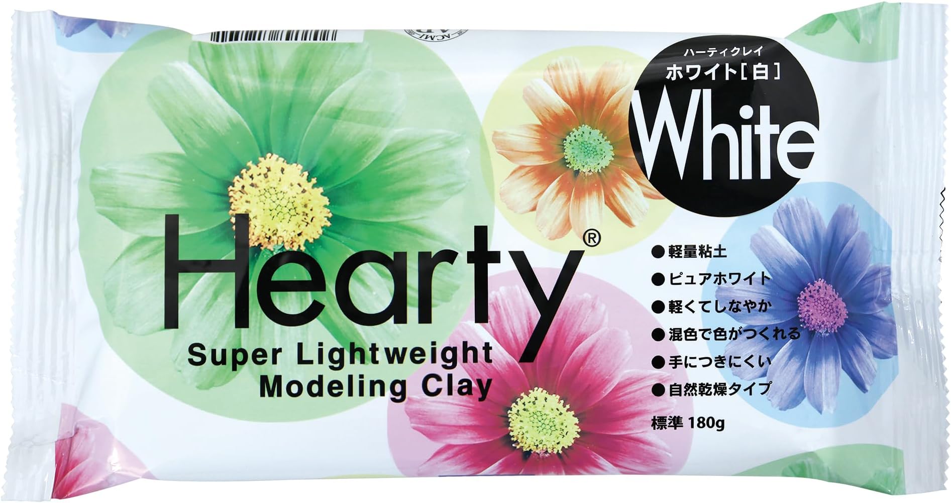 Padico Hearty Super Light Weight Modeling Clay 180g Color White (Japan Import)
