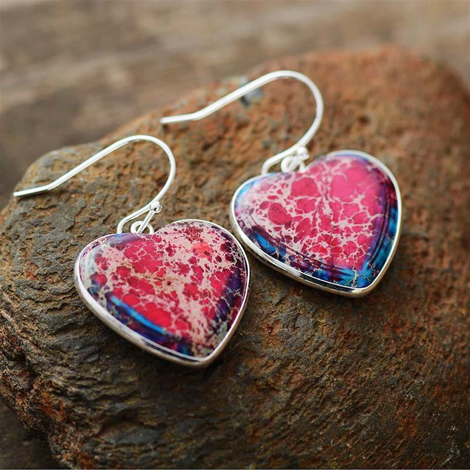 WXKAGF Orecchini da Donna a Forma di Cuore Orecchini Pendenti per Adolescenti Gioielli Bijoux