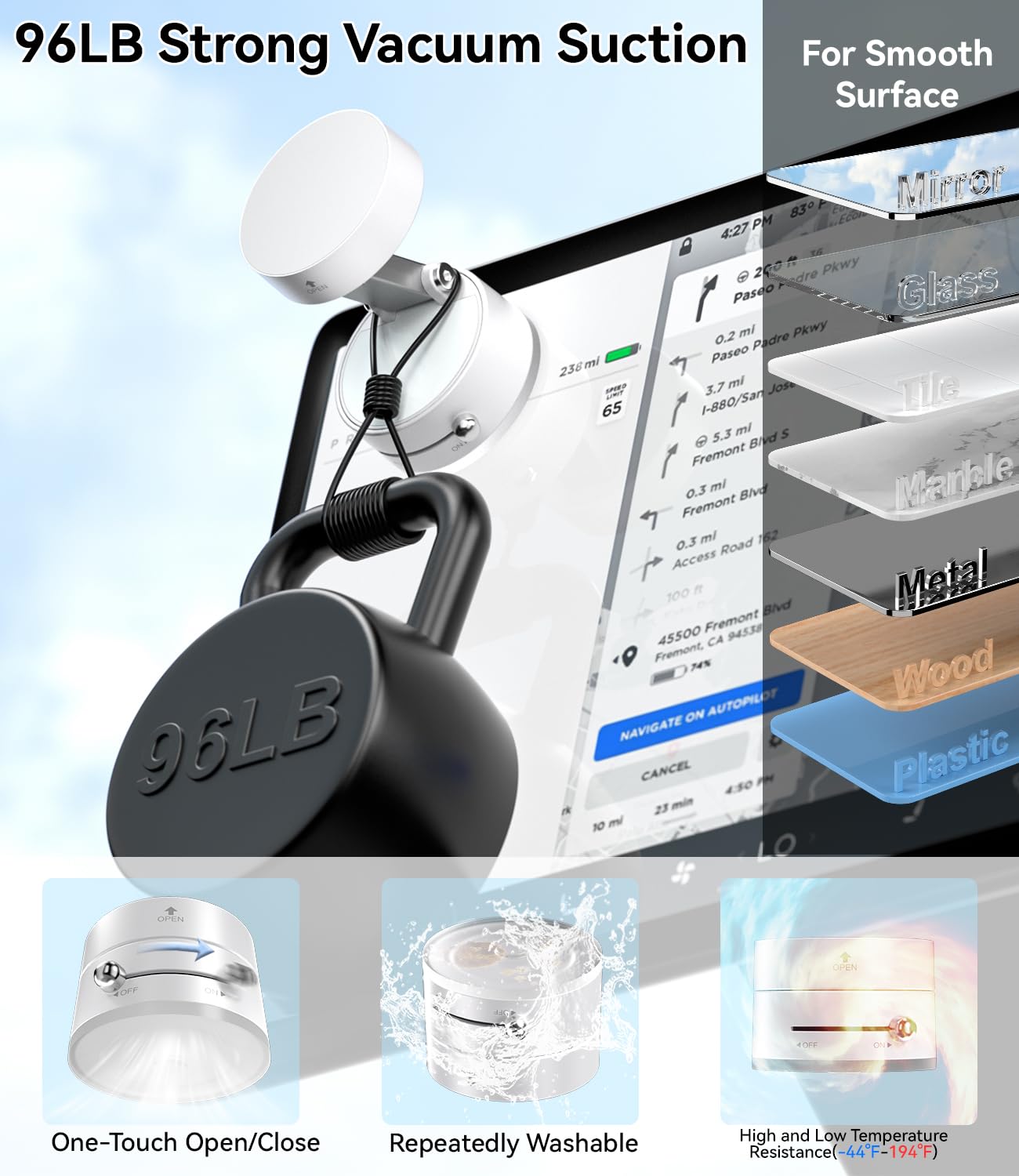 Celuicion Vakuum Handyhalter - Magnet Halterung 360° Drehbar Für Auto & Zuhause