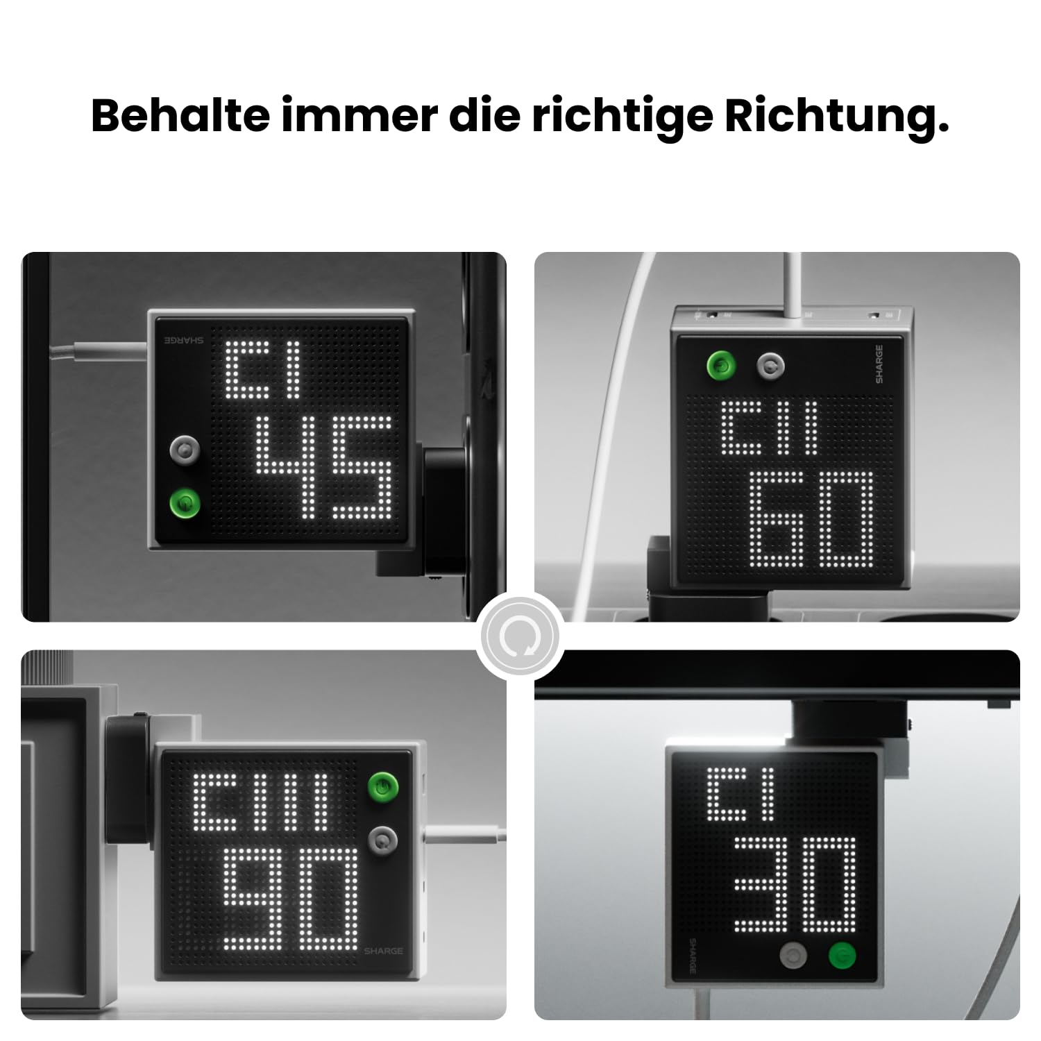 sharge Pixel 140 Laptop Ladegerät, 140W Max USB-C Ladegerät mit Smart Pixel Display, Mehrfach-Stromversorgung PD 3.1 Power Adapter für MacBook Air, Galaxy S25 S24, iPhone 17 16 15 Pro Max, iPad