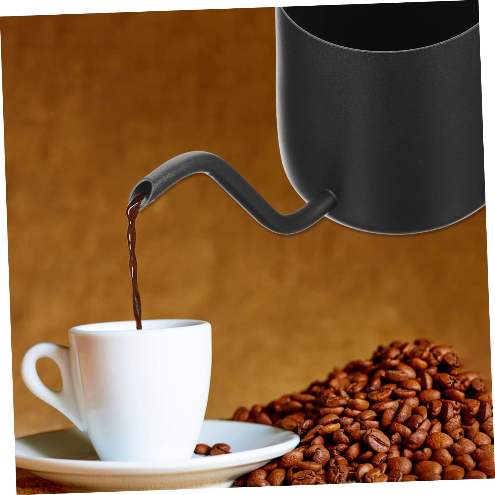 VINTORKY Long Spout Stainless Kettle Practical Gooseneck Pot with Scale for Precision Brewing for Home Party Use