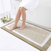 Vista 68 de OLANLY Alfombras de baño 30x20, tapete de baño de microfibra extra suave y absorbente, antideslizante, lavable a máquina, secado rápido, alfombra