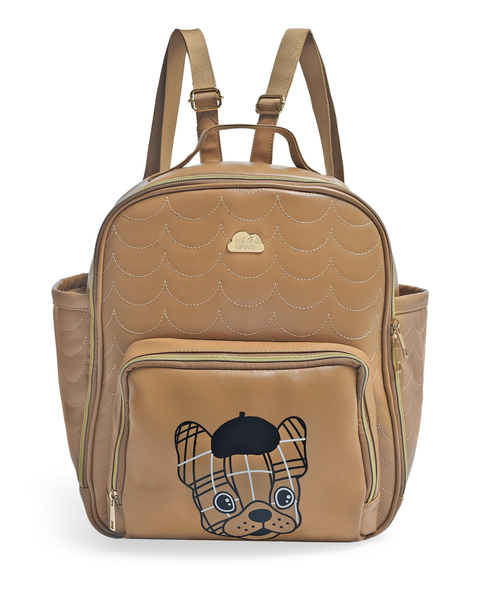 Mi Arcus Animal Print 100% Vegan Leather Diaper Bag & Diaper Changing Sheet-image-36