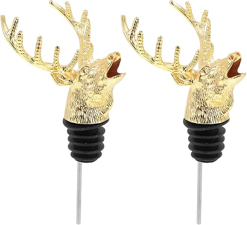 Tapón de vino de ciervo dorado, tapón de caño para aireador de vino, tapones de vino para fiesta en casa, hotel, vino de animales, tapón de botella,