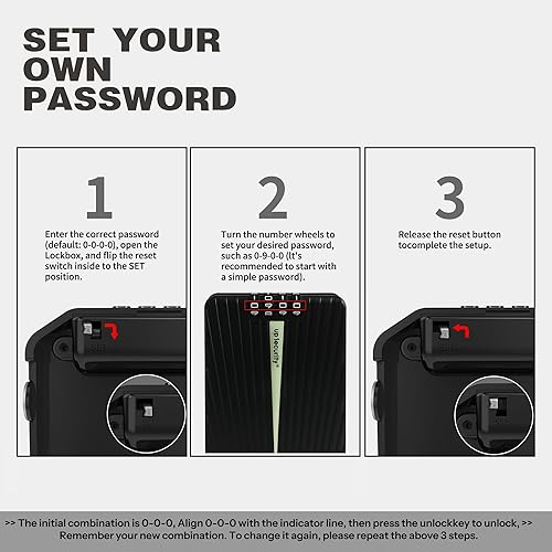 Miniatura 4 de Mini caja de seguridad para llaves con código, pequeñas cajas fuertes para seguridad en el hogar, caja de bloqueo de llave con código para caja