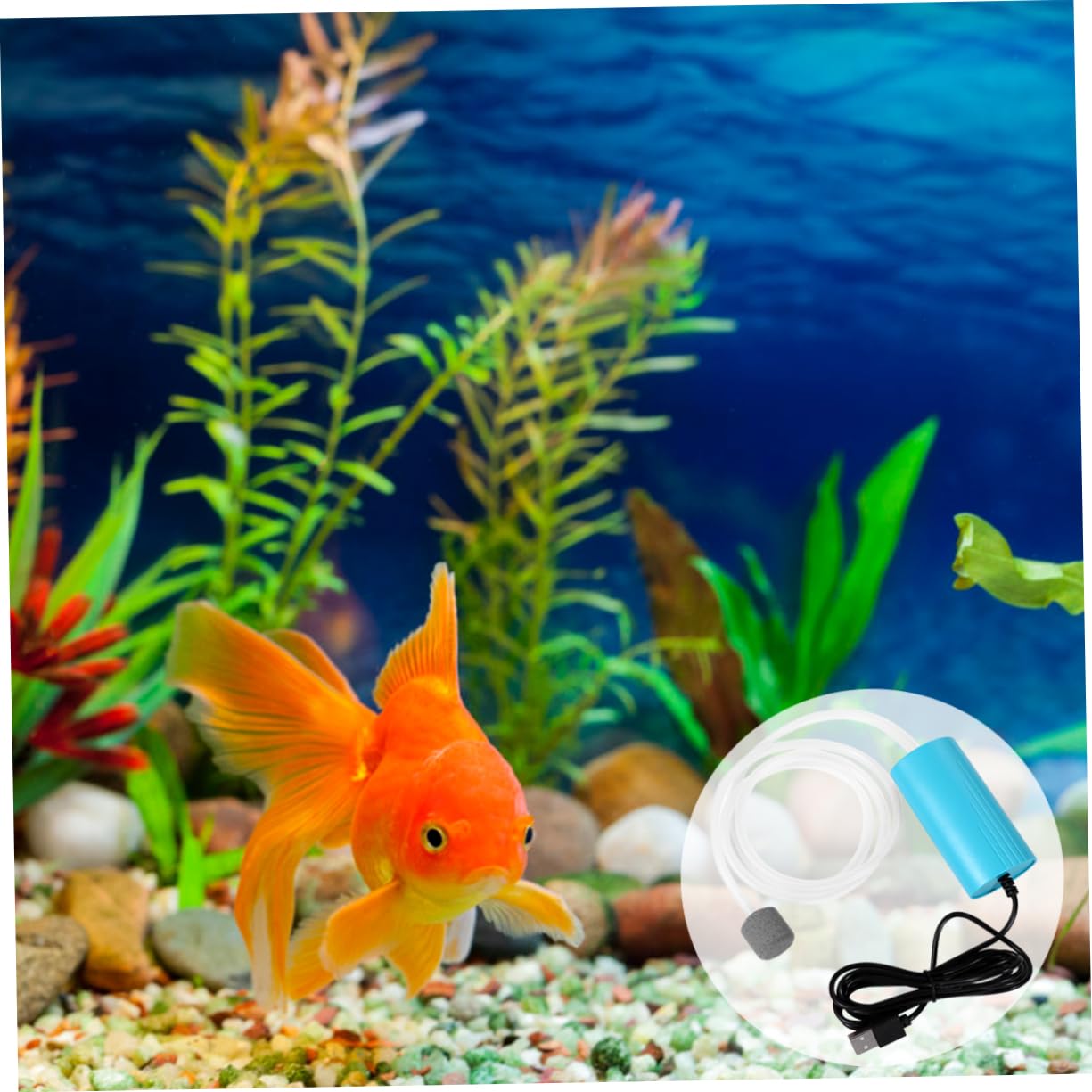 Mipcase 2piezas Mini Bomba De Aire USB para Acuario Silenciosa y Aumenta Peceras para Uso Casa y Oficina