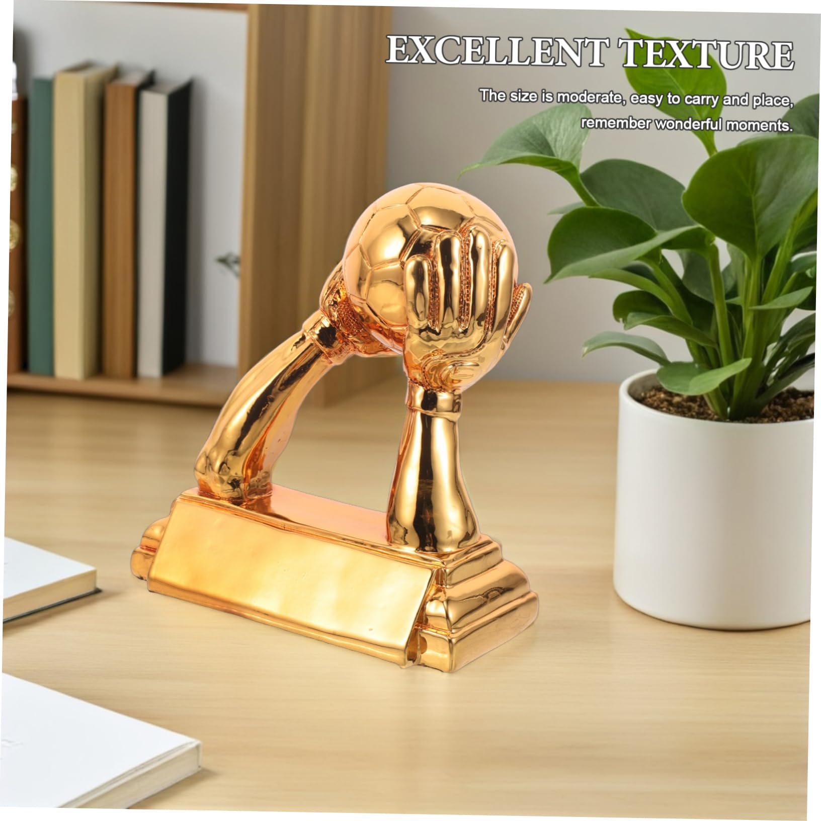 BESTonZON Fußball Trophäe Torwart Auszeichnung Robustem Resin Kompakte Dekorativ für Büro und Zuhause für Fußballfans und Schul oder Mannschaftspreise