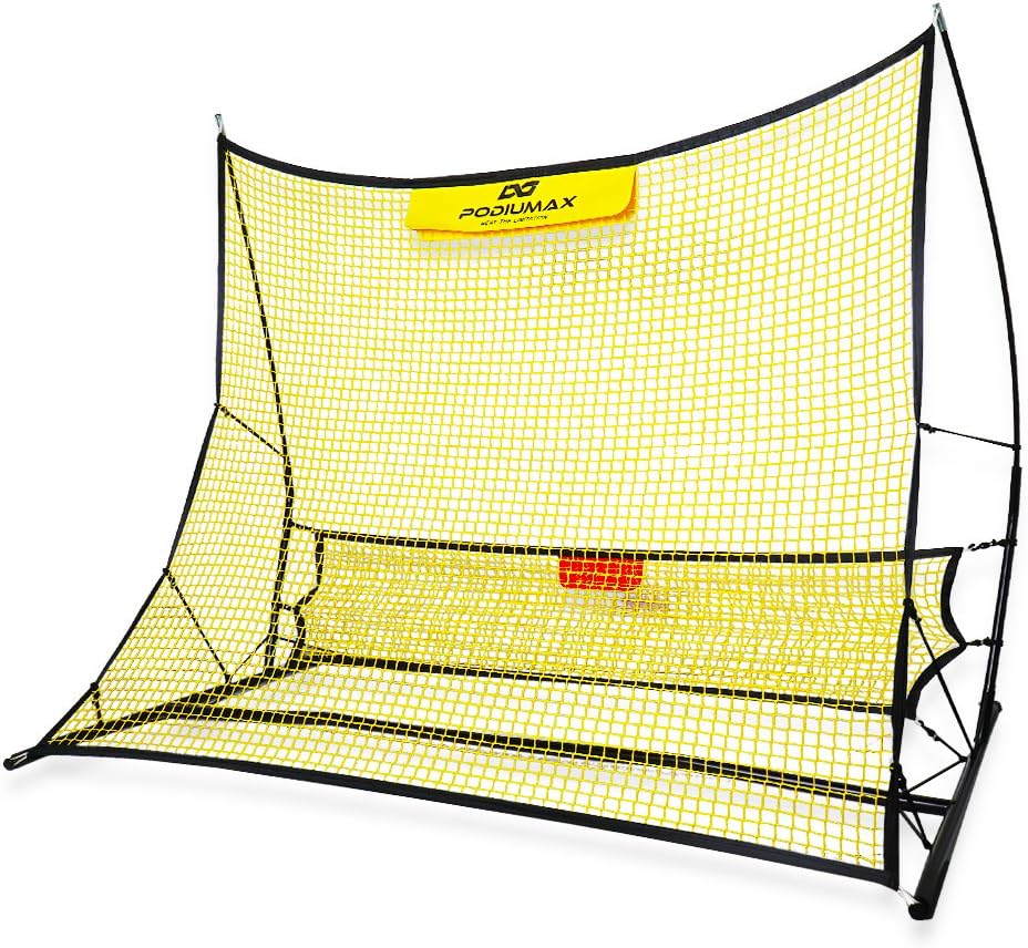 PodiuMax Portable Soccer Trainer, 2 in 1 Soccer Rebounder Net to Improve Soccer